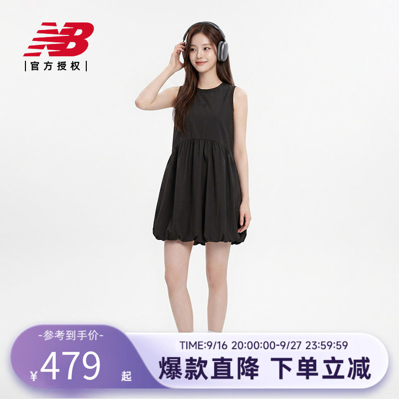 NewBalance NB官方26新款女简约时尚休闲百搭圆领连衣裙WD6190TE