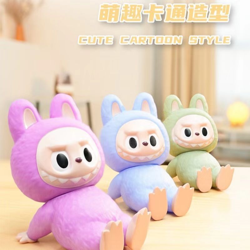 可爱拉布布生日手机支架蛋糕装饰摆件labubu烘焙小布布装饰用品