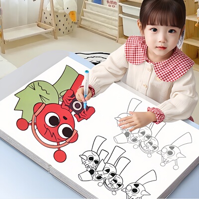 节奏盒子描摹本动漫人物线稿描绘线描儿童描画漫画入门手绘绘画画画基础自学教程绘画涂色本素描临摹卡通画册
