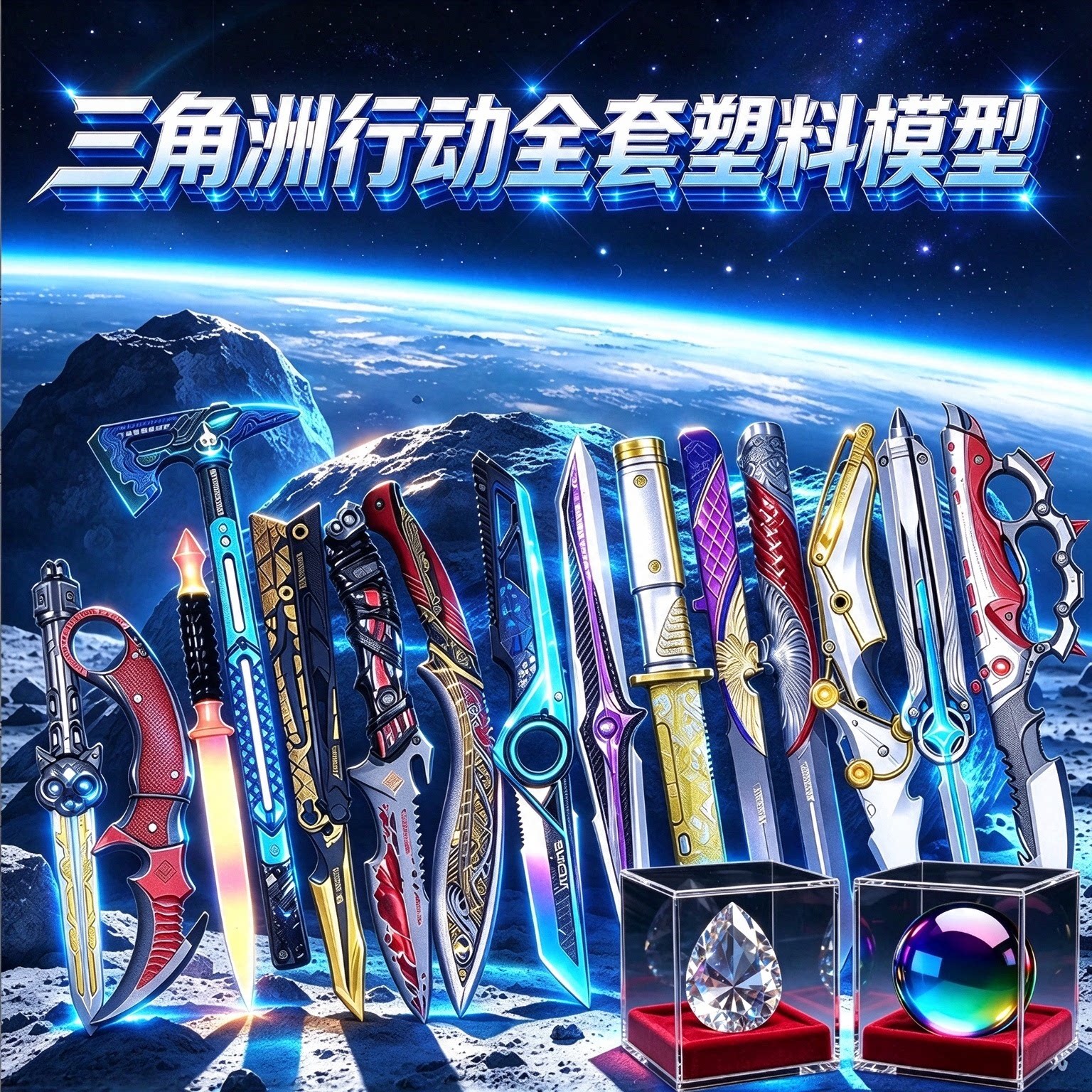 三角洲行动北极星塑料刀模型未开