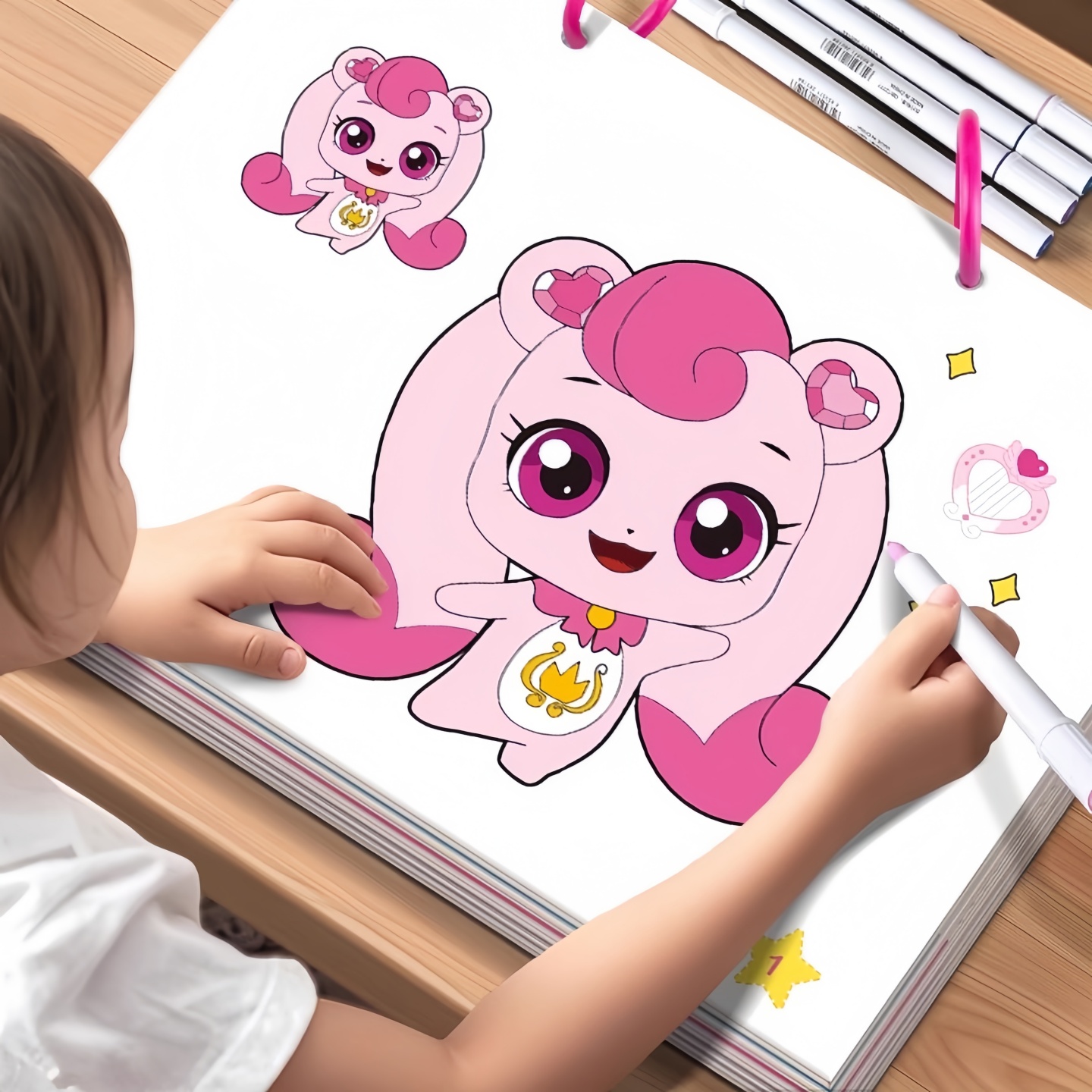 奇妙萌可漫画描摹本动漫人物描绘线描幼儿园儿童画画本小学生专用图画本女孩绘画本教程书素描本临摹手绘画册