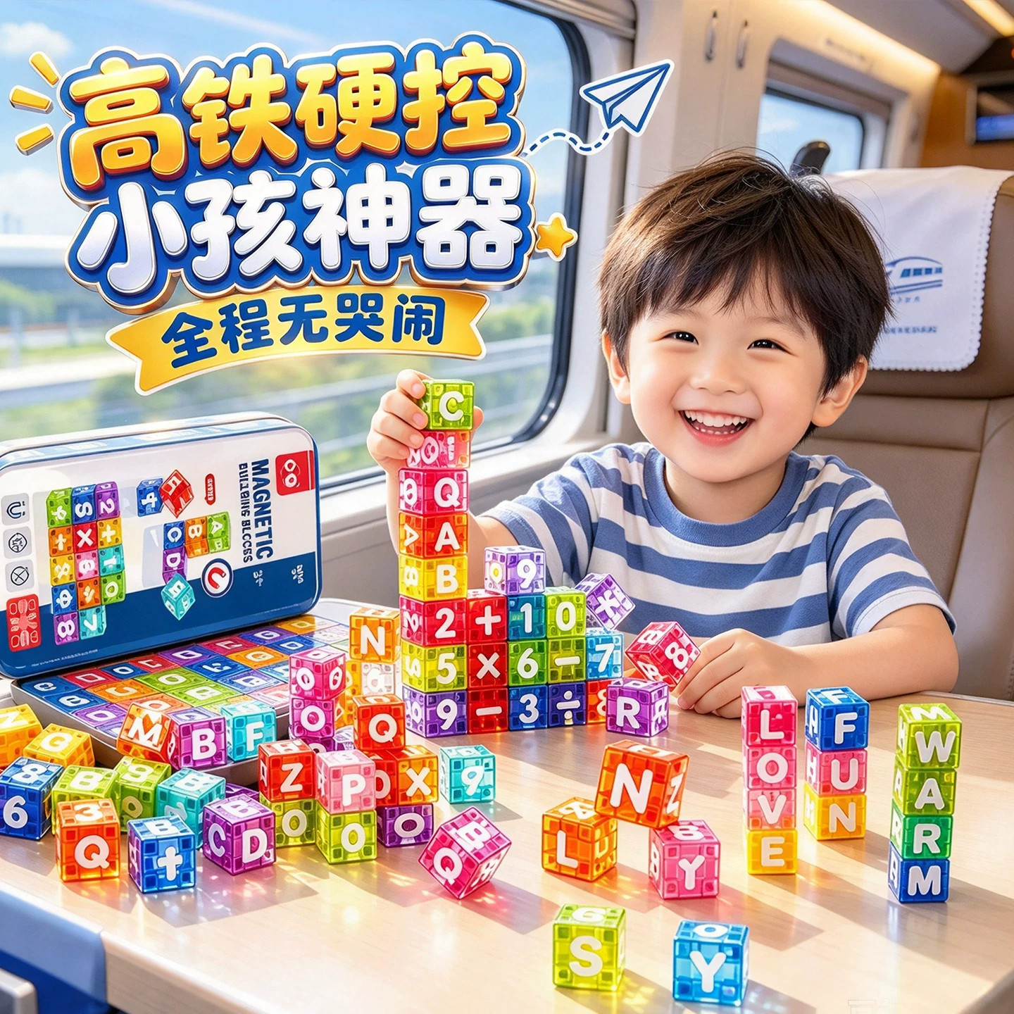 儿童数学启蒙磁力方块积木