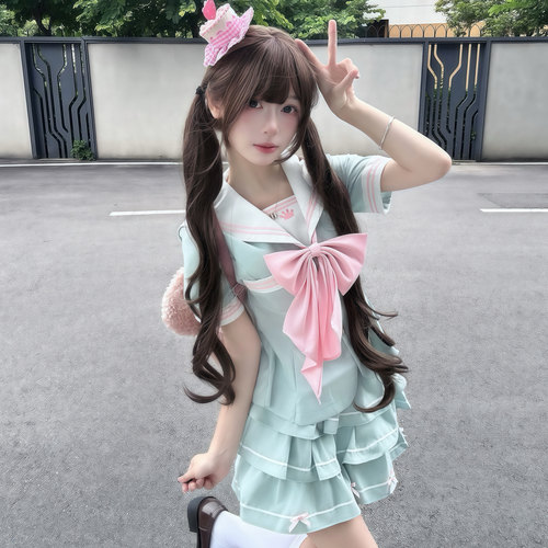 妙也可水手服jk正版原创校供套装