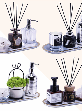 卫生间摆件洗手台香薰托盘洗手液