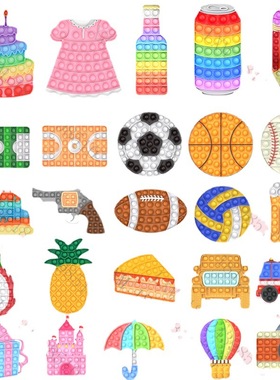 Letter Pop It Fidget Toys Hands Popins Simple e Squeeze