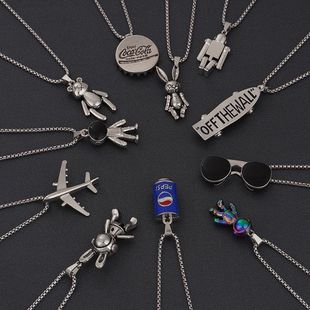 men necklace stainless steel Necklace Women Men Simple Long1