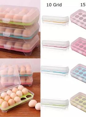 Egg Tray Holder Storage Box Container Organizer Bin With Lid