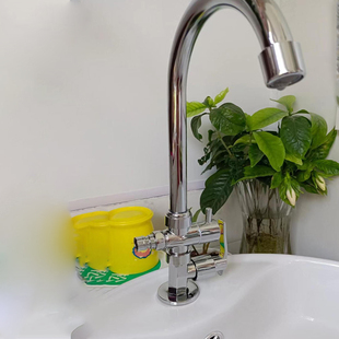 全自动四单冷立式单孔洗衣机龙头出发冷热菜盆转接头一分二双出水