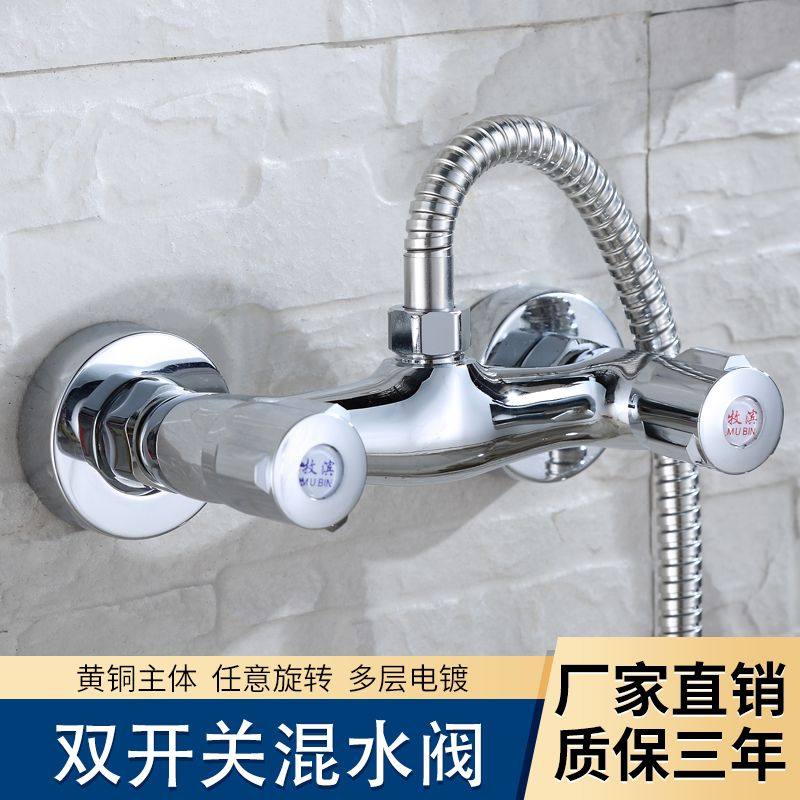 双开关淋浴水龙头室热器花洒软管