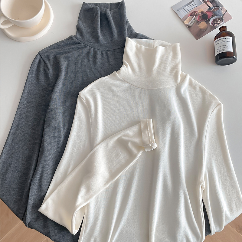 米图同源秋冬羊绒保暖衣半高领