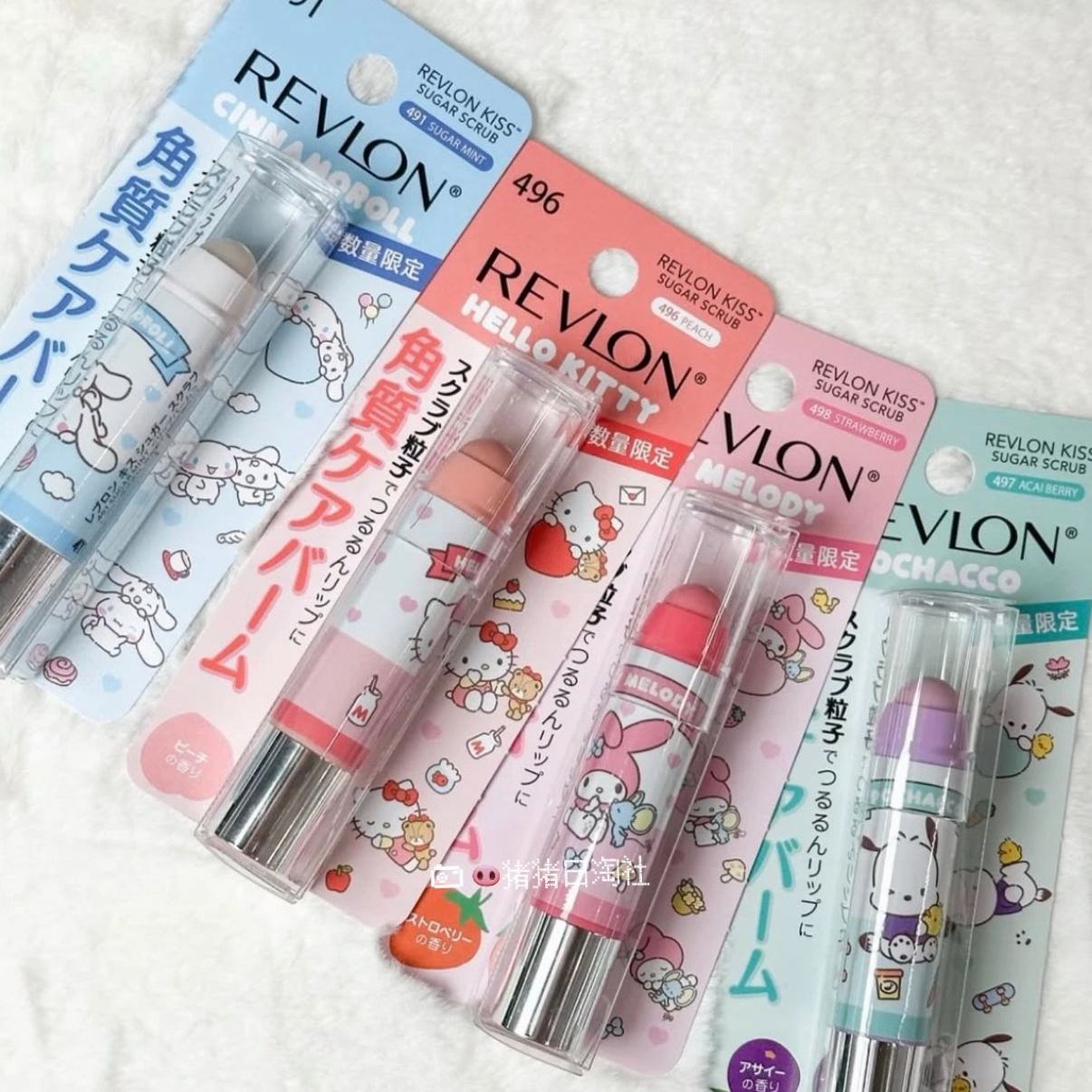 6.28发日本REVLON露华浓Kitty美乐蒂限定保湿去角质砂糖磨砂唇膏