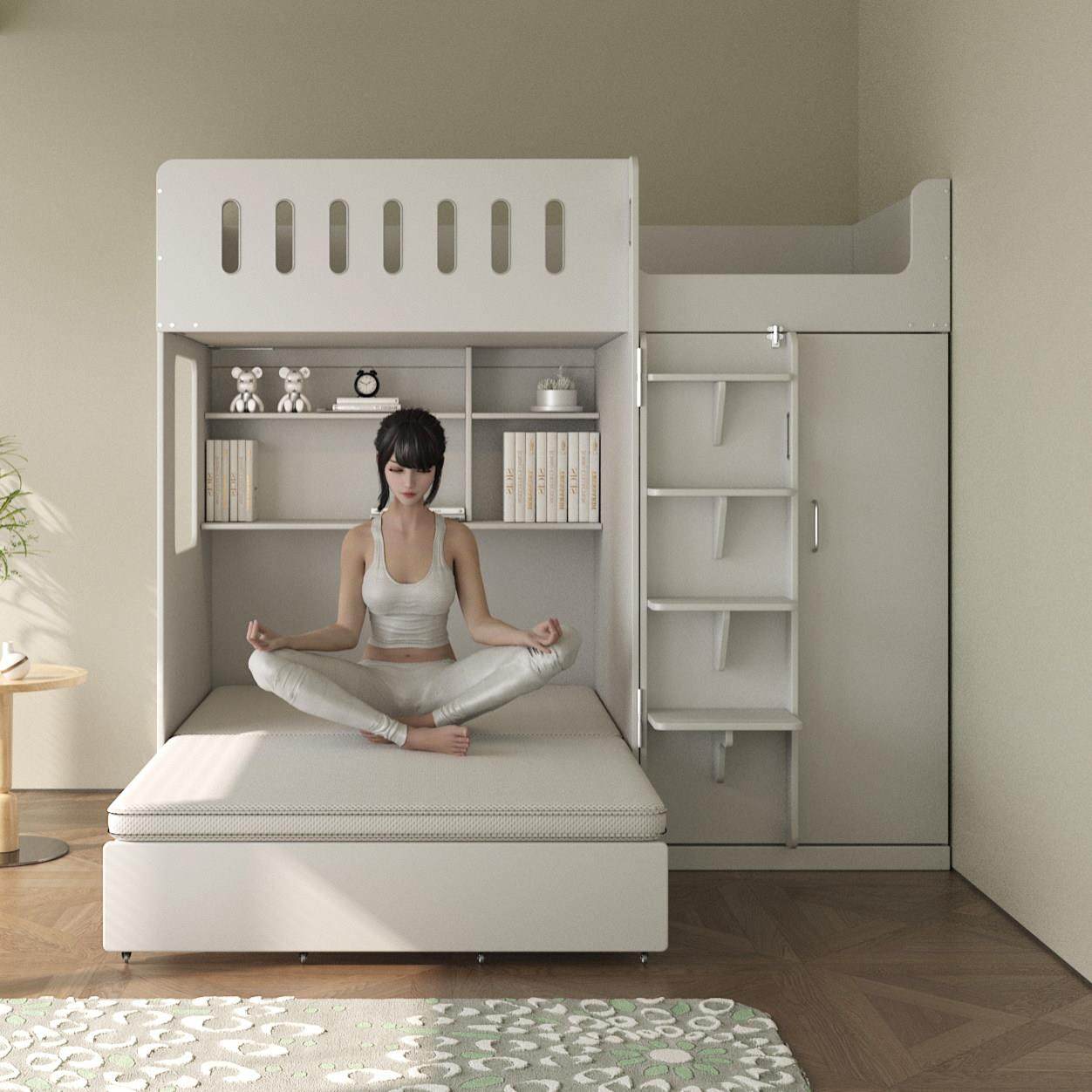 近作高低子母床上下床铺双层儿童床半高床书桌床多功能高架组合床,住宅家具,高低/子母床,淘宝优惠券,粉丝福利购,淘宝优惠卷