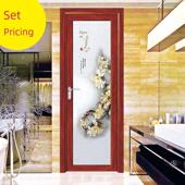 钛镁合金浴室门 钢化玻璃门铝合金平门 厨房门 厕所门 浴室门