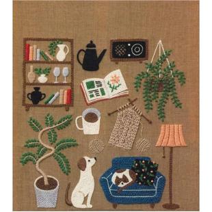 新品 刺繡家居掛畫材料包可刺繡包體等衣物 榆美子作品