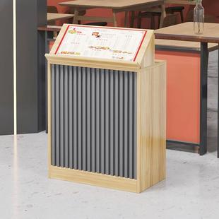 餐厅迎宾台接待台餐饮店门口导购台咨客台饭店简约咨询台引导台