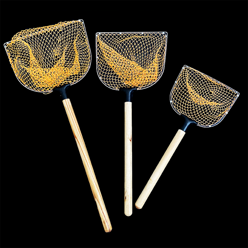 捞鱼虾网海鲜网水产超市抄网渔具一体木柄卖鱼赶海舀子鱼捞一套