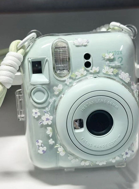 拍立得保护壳富士mini12/11保护套相机透明壳水晶壳可爱挂绳套装