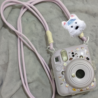 富士拍立得mini12保护壳11透明水晶壳挂绳贴纸相机防防摔保护套