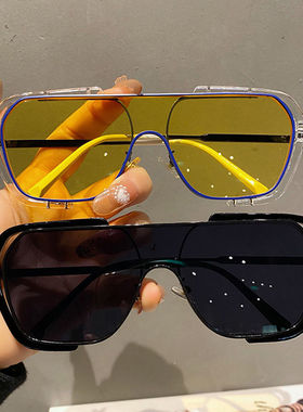 墨镜男款高级感素颜ins开车专用街拍痞帅男士太阳镜眼镜女款圆脸