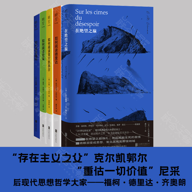 官方店在绝望之巅+如何阅读克尔凯郭尔+尼采+福柯+德里达后现代社科哲学经典思想大家文丛格言写作哲学普及读本