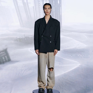 22FW Project 刀割破洞做旧水洗休闲运动裤 wookvibe 卫裤 DRKK