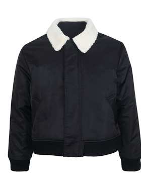 DRKK 可脱卸羊羔毛领拼接飞行夹克 送两个毛领秋冬抗风羊毛夹克