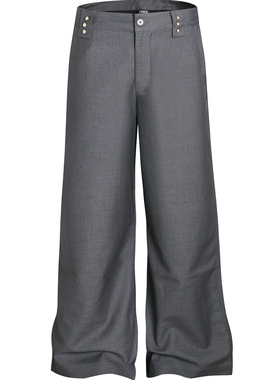 DRKK重磅弯刀“烟灰未冷”金纽扣A字裤复合宽松立体剪裁基础西裤