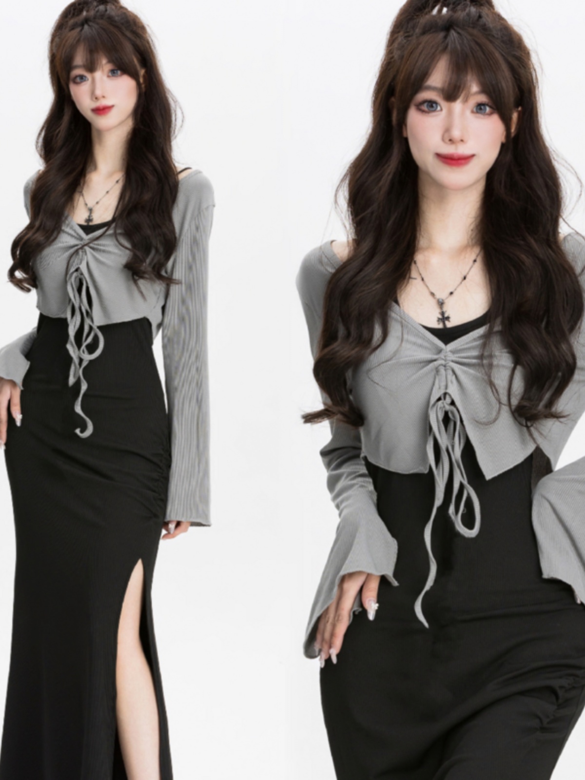 修身显瘦挂脖式辣妹包臀裙性感