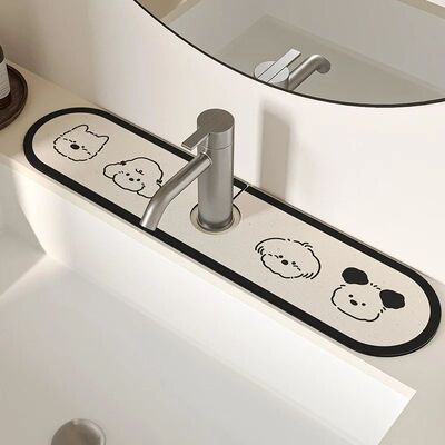 Kitchen Faucet Draining Mat, Bathroom Sink Countertop Absorb