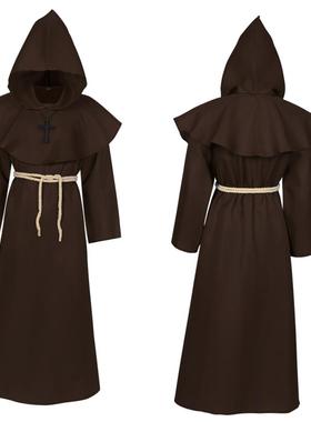 Medieval monks wizards priests robe cos Halloween costume