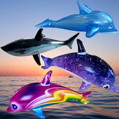 Colorful Inflatable Dolphins, Water Party Toys Dolphins, Sui