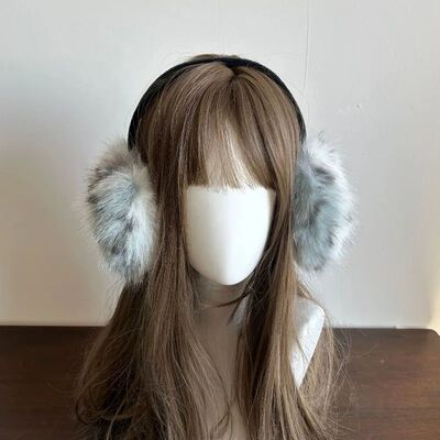 1Pc Y2K Wind Plush Ear Muffs Suitablefor Winter Subculture,p