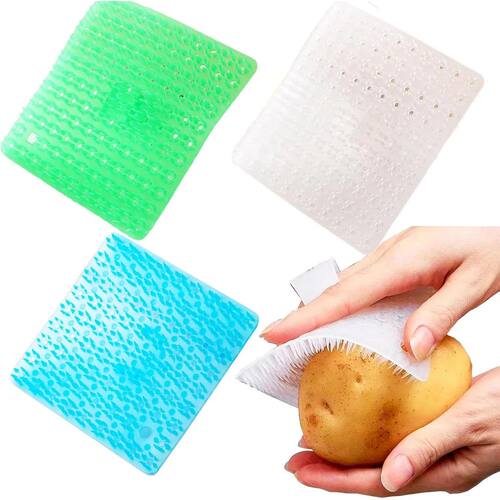 Three vegetable washing brushes, multi-functional fruit and