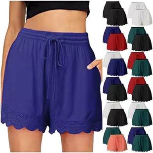 ladies Loose plus summer size women fashion shorts 5XL Lace