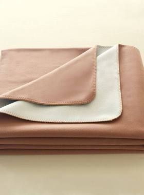 Solid color cashmere flannel blanket thin quilt bed cover
