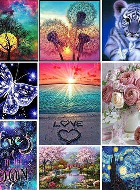 5D DIY Diamond Painting Cross Stitch Drill Round Embroidery