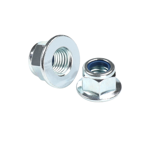 高强度六角带垫法兰尼防松螺母M5 6 10*1.25细牙防滑自锁紧螺丝帽