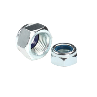 尼龙六角锁紧螺帽 4级碳钢镀锌防松螺母 8级防滑螺母M3M6M8M16M30