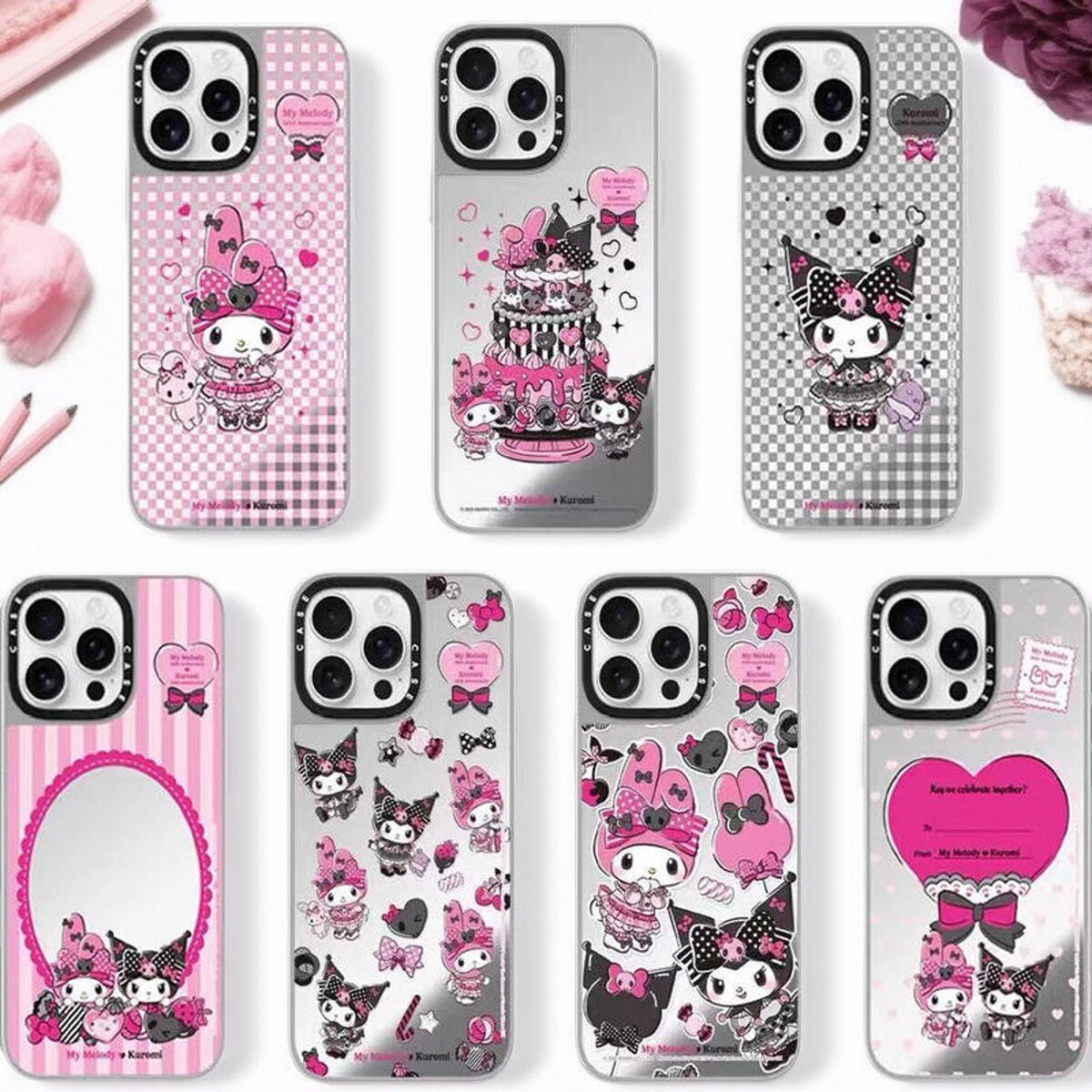 CASETi联名新款美乐蒂与库洛米周年庆苹果16pro手机壳适用iPhone15plus14卡通13/12Promax银框磁吸防摔保护套