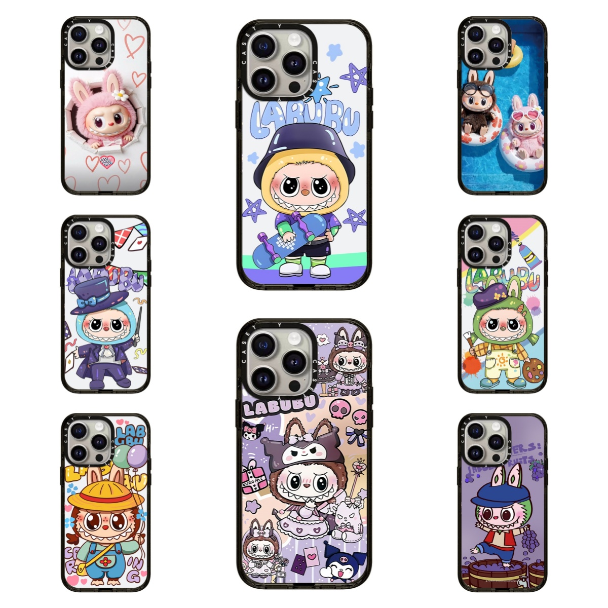 CASETi联名拉布布labubu库洛米滑板适用手机壳iPhone16ProMax苹果15可爱14pro/13卡通12防摔磁吸MagSafe新款