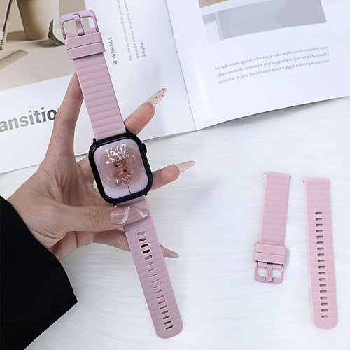 适用于华为fit3表带2/1专用条纹防水硅胶智能手表华为FIT3代表带