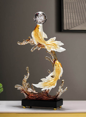 创意年年有余摆件家居装饰