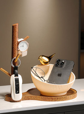 入户进门门口钥匙收纳置物架摆件