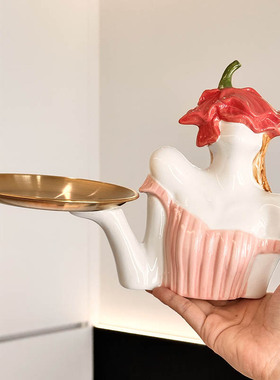 放钥匙收纳杂物托盘装饰陶瓷摆件