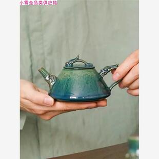 大贤窑·钧瓷螭龙茶器系列礼盒装龙权壶茶器礼盒古风钧瓷茶具套装