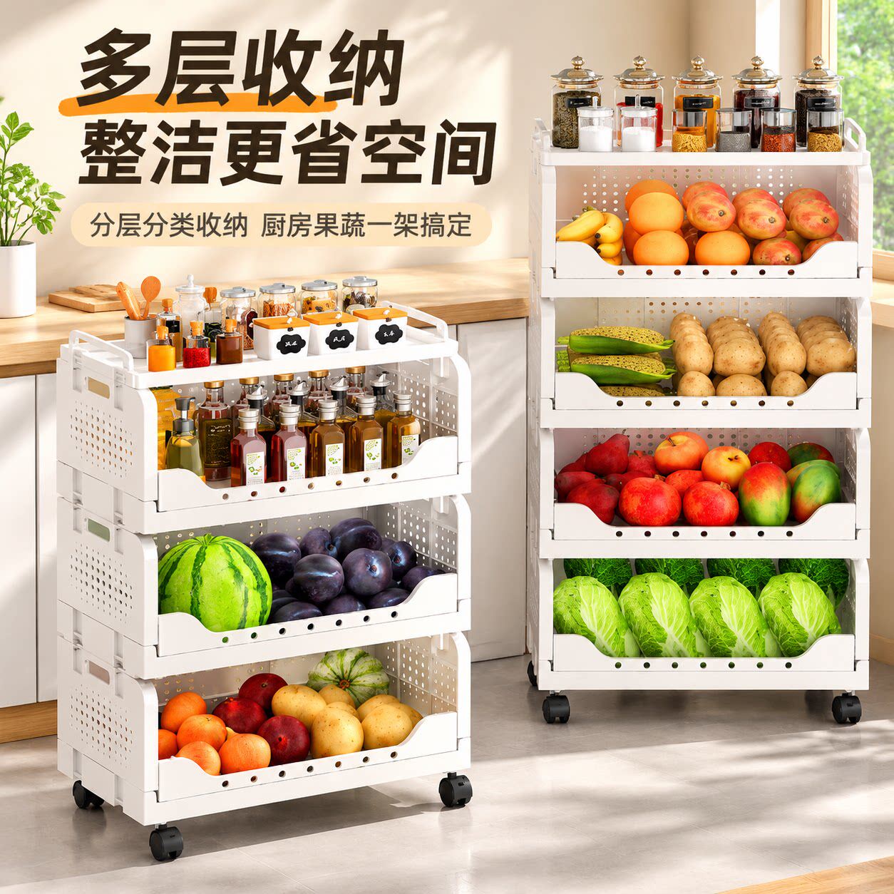 厨房储物筐置物架果蔬摆放收纳篮