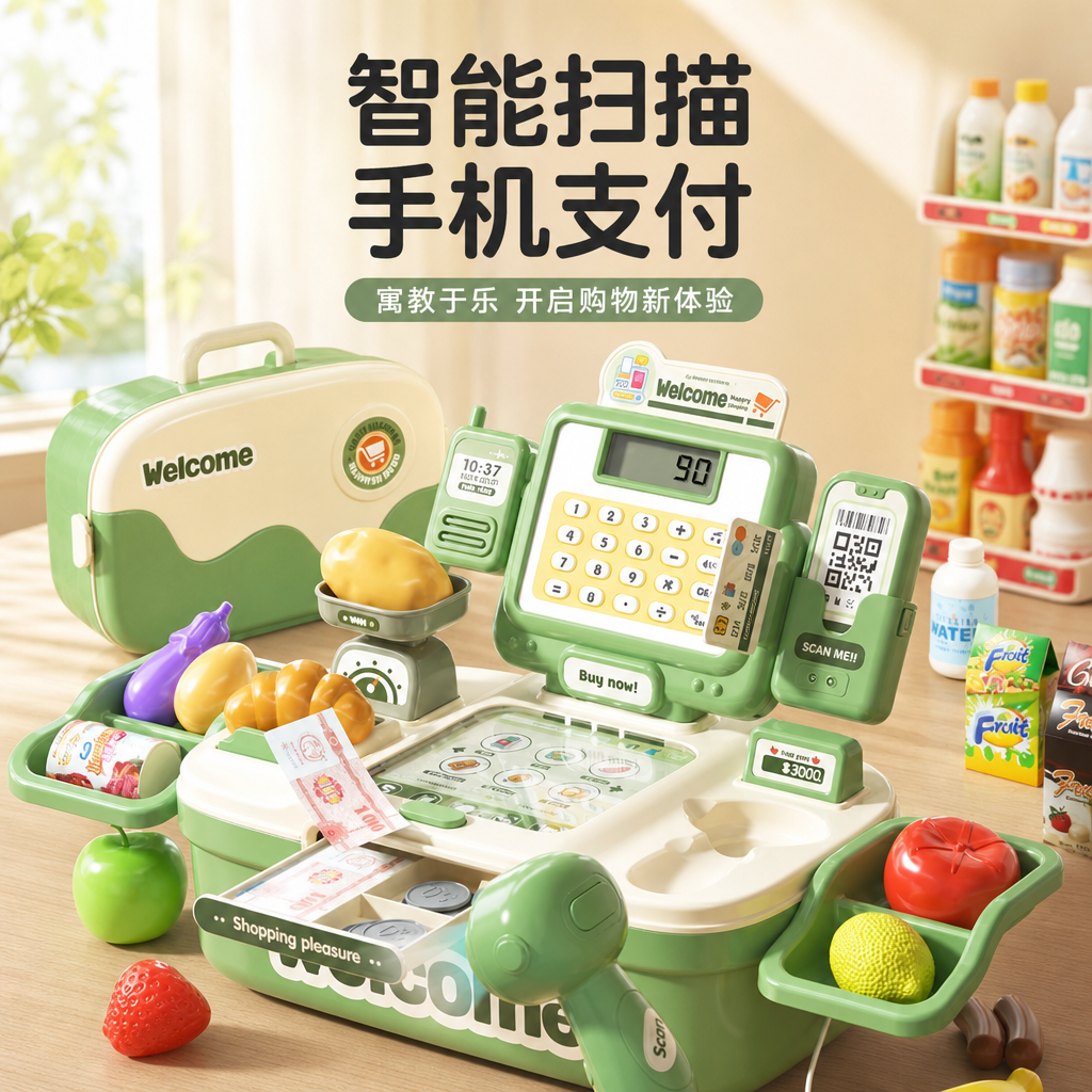 网红爆款便利店超市收银机玩具