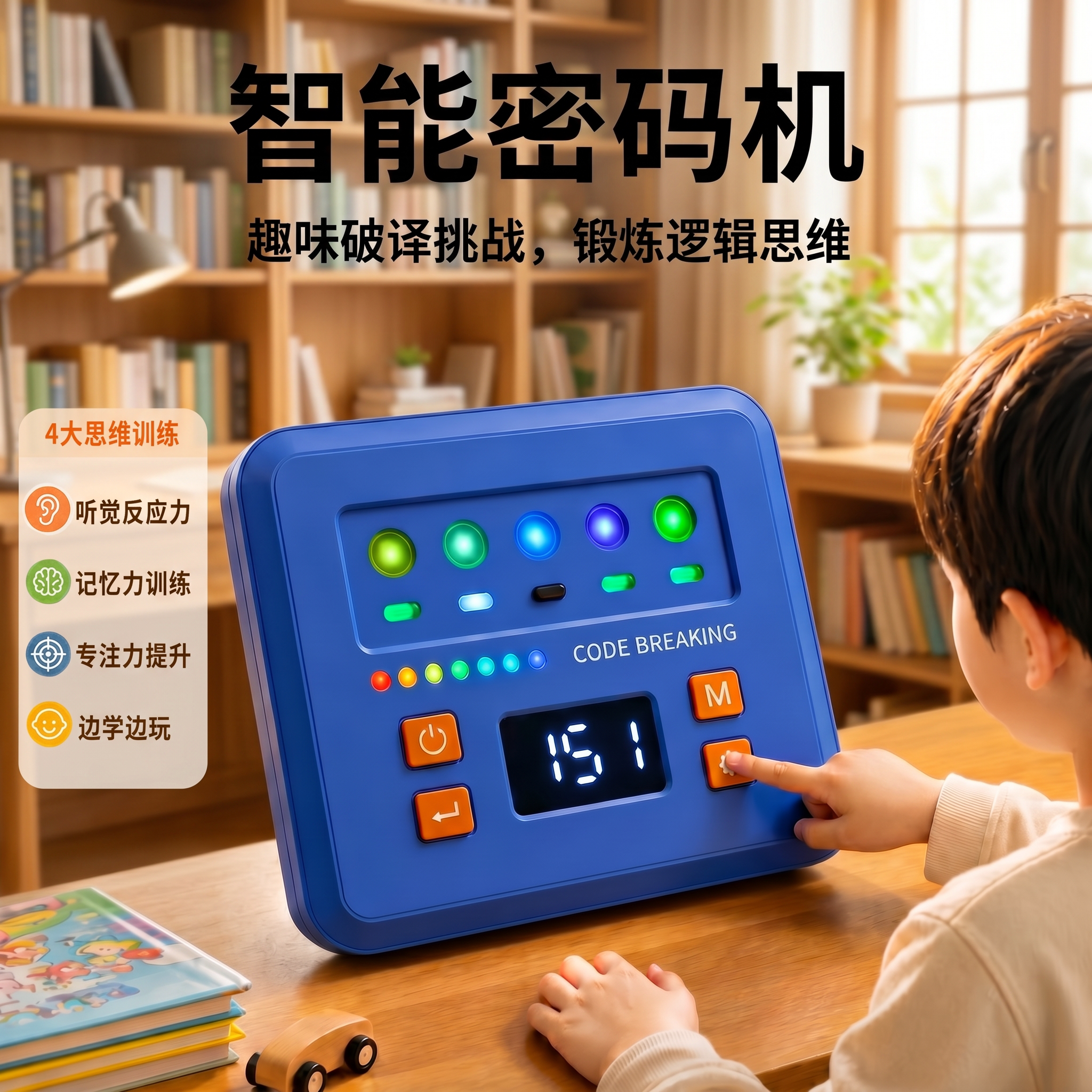 儿童益智大脑训练玩具密码破译机