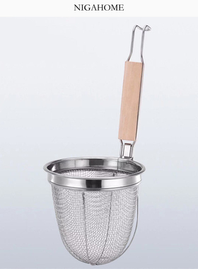 NigaHome提手不锈钢滤勺餐具带挂耳麻辣烫漏勺过滤网捞面大漏勺