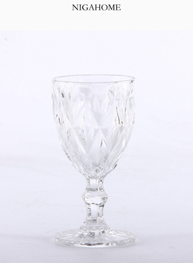 NigaHome 花卉浮雕设计高脚葡萄酒杯简约创意红酒杯 41227409990